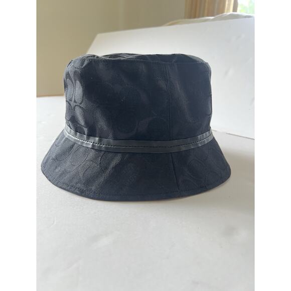 Coach Monogram Jacquard Bucket Hat Black Y2K Vintage size p/S - Picture 7 of 11